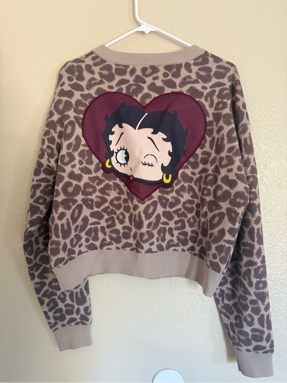 Leopard Betty Boop Cardigan